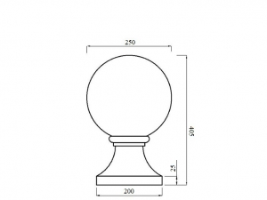 Навершие с шаром 250 мм.
